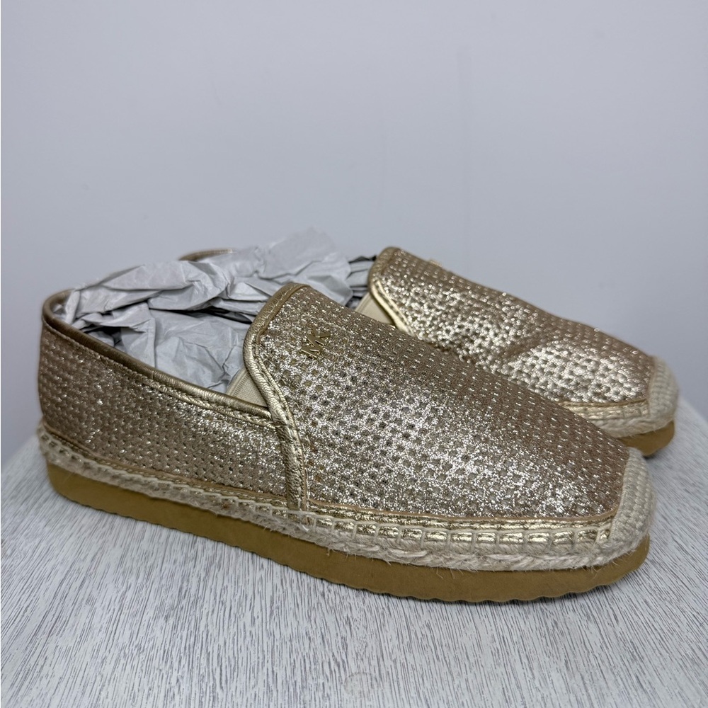 Michael Kors women’s  Kendrick Gold Slip On Espadrille Flats Size 6.5
